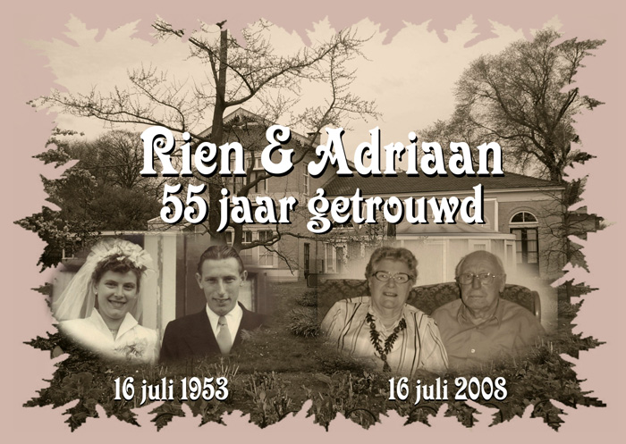 55 jarig huwelijk Rien en Adriaan Holsderver